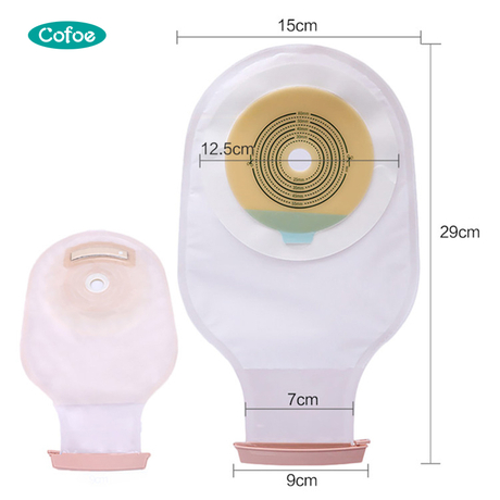 Bolsa de ostomia de uma peça descartável do hospital