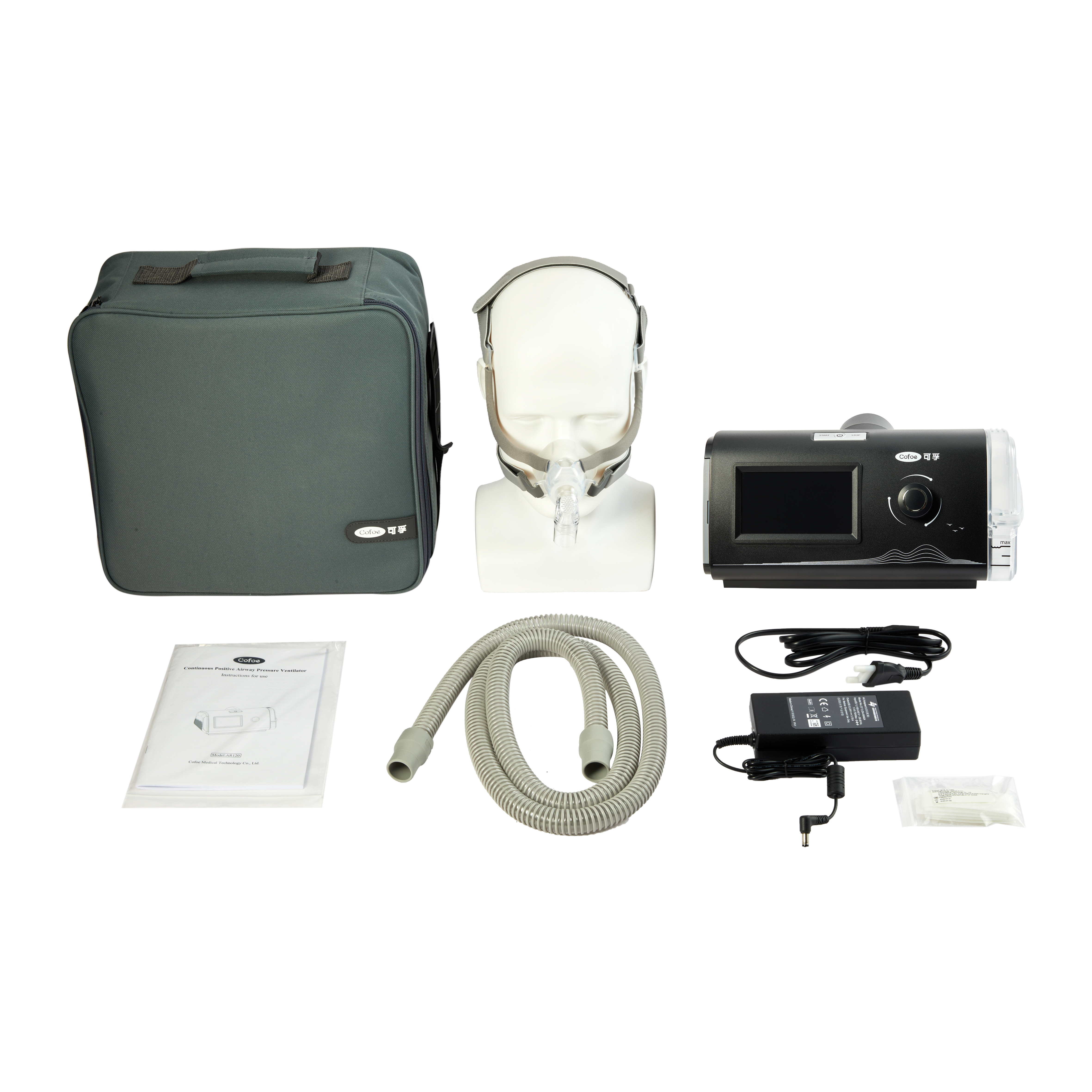 Dispositivo portátil CPAP e APAP Cofoe AR120 (série C9) para apneia do sono