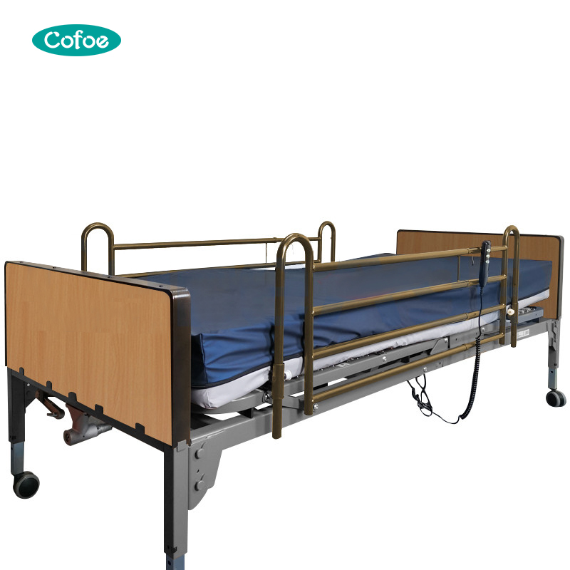 R06 camas hospitalares elétricas completas com trilhos laterais