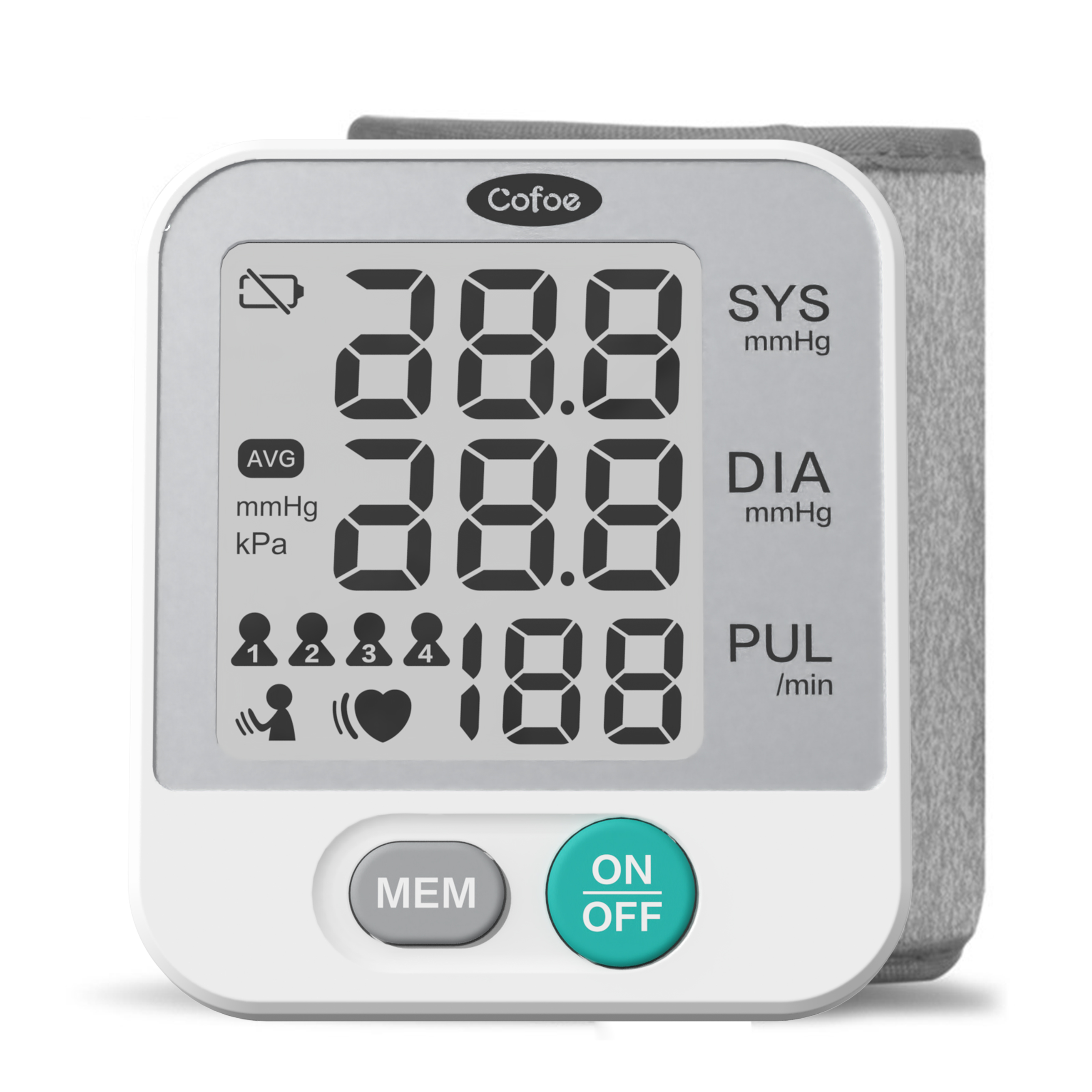 Monitor automático de pressão arterial de pulso KF-75C