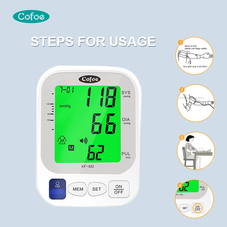 Monitor automático de pressão arterial de braço KF-65IPLUS