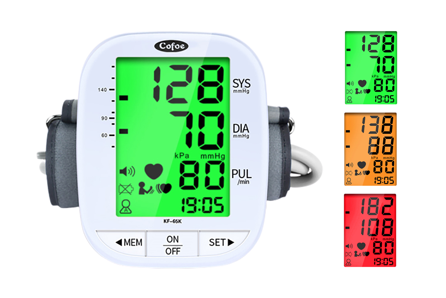 Monitor automático de pressão arterial de braço KF-65K