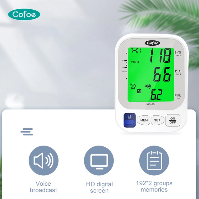 Monitor automático de pressão arterial de braço KF-65IPLUS
