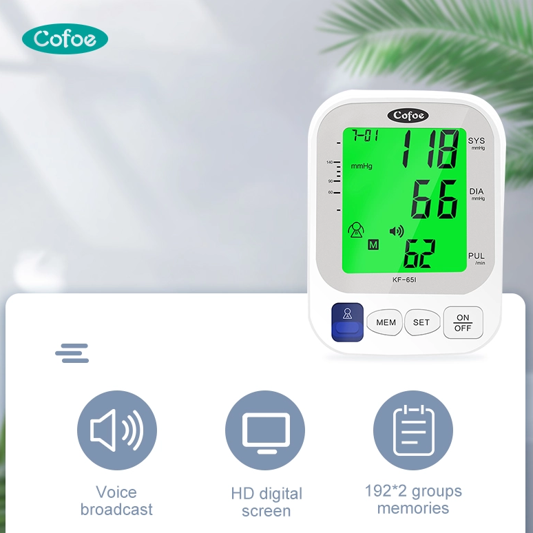 Monitor automático de pressão arterial de braço KF-65IPLUS